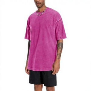 T-shirt Homme Col Rond 100% Coton 240 GSM Épais et Surdimensionné, Style Rétro Délavé à l'Acide, Écologique, Vente en Gros, Personnalisation OEM - Product Image 5