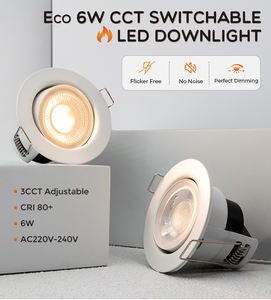 Plafonnier LED encastré moderne 6W, homologué UKCA CE BS476 3CCT, résistant au feu, étanche <span class=keywords><strong>IP65</strong></span>, dimmable, ultra-plat, à profil ultra-bas - Product Image 2