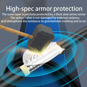 Blindé <span class=keywords><strong>HDMI</strong></span> Haute Vitesse <span class=keywords><strong>HDMI</strong></span> Actif Fibre Optique câble AOC 8k 60HZ <span class=keywords><strong>10M</strong></span> 20M 30M 50M 80M 90M 100M 200M 300M 400M 500M CÂBLE <span class=keywords><strong>HDMI</strong></span> - Product Image 3