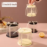 Mini boîtes à gâteaux transparentes de qualité alimentaire, rondes, 2 pouces/3 pouces/4 pouces, emballage pour cadeaux et pâtisseries, bento