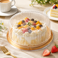 Boîte à gâteau ronde en PET dorée avec couvercle transparent, qualité alimentaire, petit emballage pour gâteaux, plusieurs tailles, vente en gros