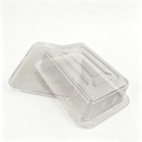 Boîte alimentaire transparente en PET pour fruits, pâtisseries, biscuits, boîte en plastique transparente de qualité alimentaire avec couvercle, plateau de rangement réutilisable pour boulangerie