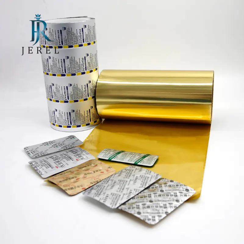 JEREL Dược Phẩm Đóng Gói Foil Nhôm Vỉ Foil PTP Strip Cho Dược Phẩm Sử Dụng Thuốc Thử Nghiệm Bộ Dụng Cụ Gói