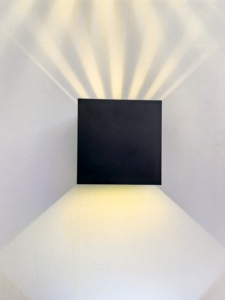 现代时尚铝白黑发光二极管室内外防水12w壁灯卧室壁灯 - Product Image 3