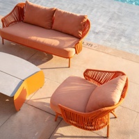 Ensemble table et chaises de salle à manger en aluminium moderne à design papillon, best-seller, pour hôtels, villas, restaurants, zones de loisirs