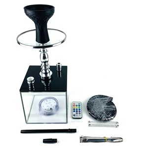 Bán Buôn Tùy Chỉnh Chất Lượng Cao Quảng Trường Với Các Xử Lý Trong Suốt <span class=keywords><strong>Acrylic</strong></span> Hookah Hộp - Product Image 2