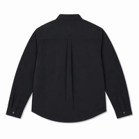 MASILOU Camisa de Trabajo Casual para Hombre, Forrada de Polar, Ripstop, Manga Larga, con Botones, Ecológica, Transpirable, con Dos Bolsillos en el Pecho y Parche de Etiqueta