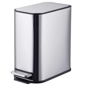 Cubo de basura para el hogar interior Cubo de basura rectangular de acero 5L con cubo interior extraíble - Product Image 1
