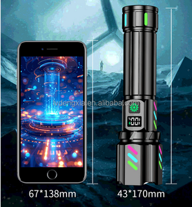 Lampe de poche laser à <span class=keywords><strong>LED</strong></span> blanche A05L 20W pour l'extérieur Lampe de poche multifonction à fort zoom numérique - Product Image 1