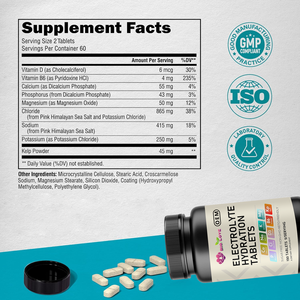 Premium Electrolyte Hydration <strong>Tablets</strong> Nutritional Supplement for <strong>Dehydration</strong> Relief Active Lifestyles Easy to Carry - Product Image 5