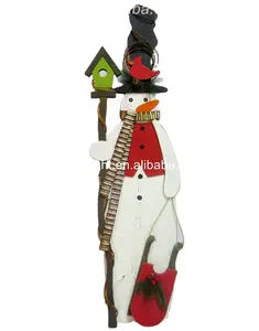 30 cm Hight 크리스마스 장식품 크리 에이 티브 DIY 나무 눈사람 크리스마스 장식 장식품