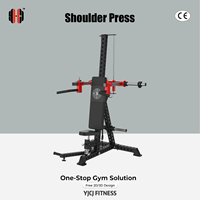 Máquina de Press de Hombros con Carga de Discos, Asiento Ajustable y Respaldo, Equipo de Entrenamiento para Gimnasios Comerciales, Parte Superior del Cuerpo