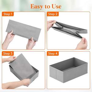 Drawer Organizer Clothes for Closet 16 Pack 3 Sizes Underwear Wardrobe Drawer Dividers Fabric Foldable Organizer Bins for <b>Sock</b> - Product Image 2