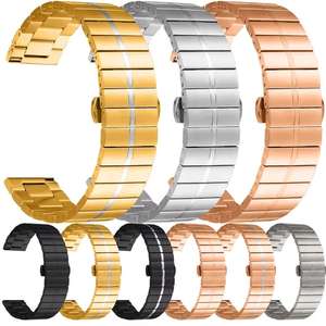 <span class=keywords><strong>Precio</strong></span> al por mayor correa de reloj de acero inoxidable hebilla de mariposa para <span class=keywords><strong>Fitbit</strong></span> Versa Smart Watch accesorio pulsera de repuesto - Product Image 2