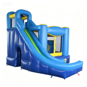ปราสาทลมเป่าลมพร้อมสไลเดอร์และอุโมงค์พิมพ์โลโก้ได้ วัสดุ PVC สำหรับใช้งานเชิงพาณิชย์ ติดตั้งง่าย รับน้ำหนักได้ 500 กก. รองรับ 10 คน - Product Image 3