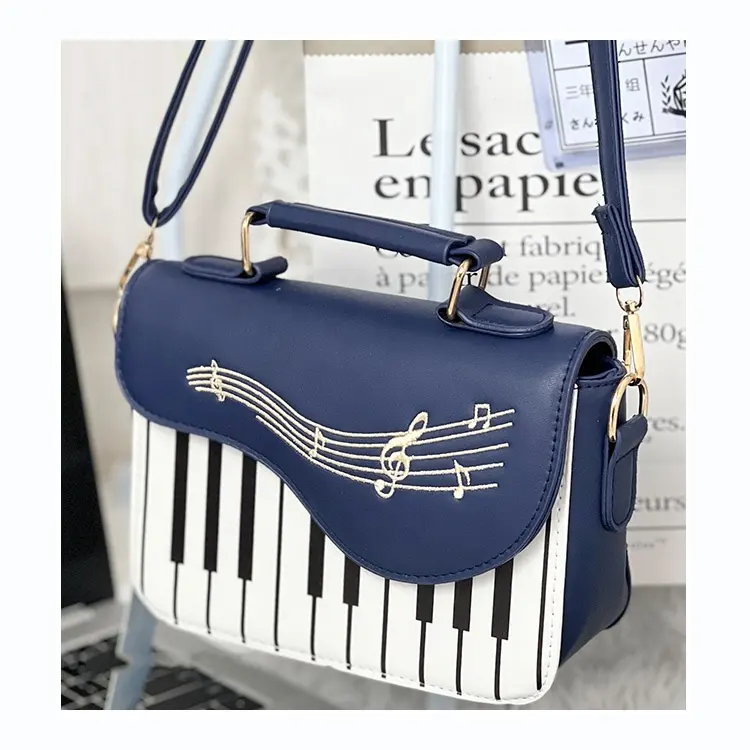 Custom Piano Notes Bag Cute Embroidery Music Lolita Bag College Wind Jk Cambridge Bag