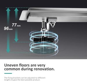 Hiện Đại Chiếu Sáng Tuyến Tính Vòi Hoa Sen Xả Thép Không Gỉ Vô Hình Sàn Xả Chèn Mùi Dừng Tóc Lọc Cho Khách Sạn Tắm - Product Image 5