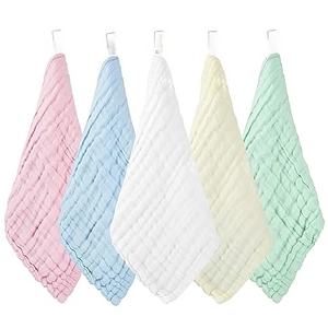 Paños suaves para eructar de muselina para bebés, paquete de <span class=keywords><strong>10x10</strong></span> pulgadas, artículos esenciales para recién nacidos, <span class=keywords><strong>ropa</strong></span> de cara y lavado para niños, toallas de baño - Product Image 2