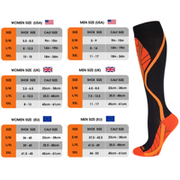 Chaussettes de compression de sport de style nouveau Logo personnalisé Chaussettes de course à long tube antidérapantes pour hommes