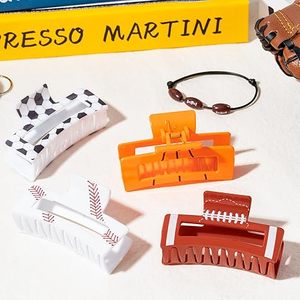 Nouvelles pinces à cheveux sportives antidérapantes en forme de ballon (football, basketball, soccer, baseball) pour fêtes et cadeaux d'anniversaire - Product Image 4