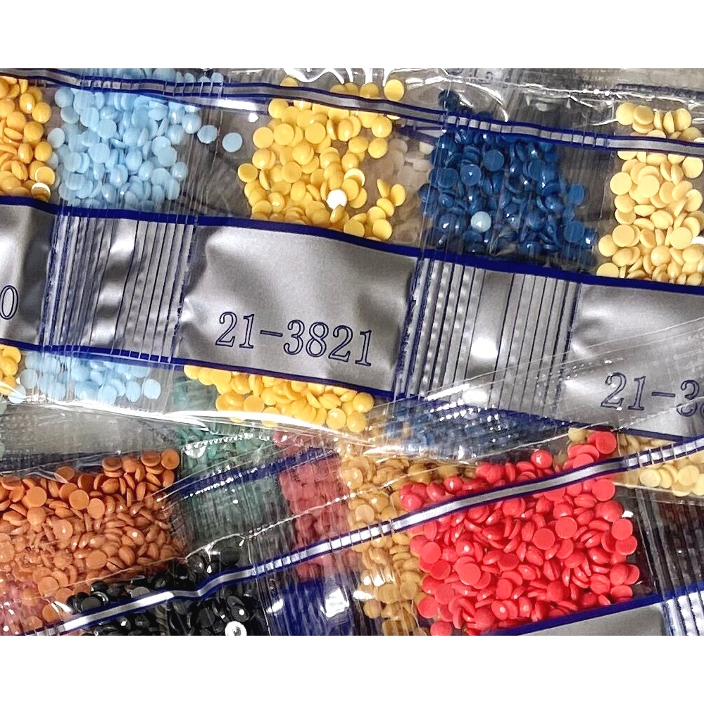 Cuentas de acrílico para pintura de diamantes, 26 caras, 2,8mm, DMC, 447 colores