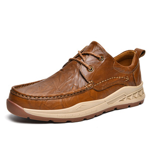 Chaussures de conduite professionnelles en cuir souple et confortable à semelle épaisse, modèle 2026, en cuir de vachette de haute qualité - Product Image 4