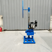 Foreuse d'exploration portable de 30 m de profondeur avec boîte de vitesses et pompe, petite machine de forage carottier portable
