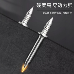 Clavo de doble punta Yadingdi de 2.5mm x 26mm, galvanizado con zinc, de alta dureza para penetración en paredes - Product Image 1