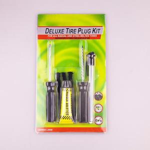 Bán buôn 5 cái thẳng xử lý sửa chữa lốp Kit bút chì đo áp suất + A3 mạ kẽm Sealant tay công cụ làm bằng thép và kim loại - Product Image 1