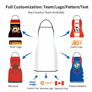 Delantal Impermeable Personalizado de la Serie Fan de Francia, con Tema de la Bandera de la Copa Mundial de Fútbol, Delantal de Cocina al por Mayor con Bolsillo en Venta - Product Image 5