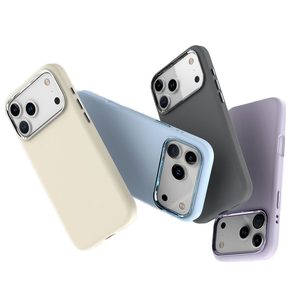 Biểu tượng tùy chỉnh sang trọng chống thả kim loại khung cho Iphone 17 Promax trường hợp rắn màu lỏng Silicone trường hợp điện thoại - Product Image 1