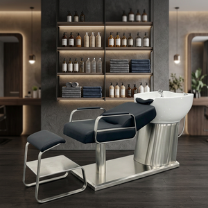 Sillón Móvil para Lavado de Cabello en Salón, Equipo de Spa Capilar con Lavabo y Terapia de Agua, Cama para Lavado de Cabello - Product Image 6