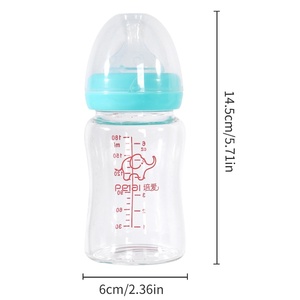 Ensemble de biberons <span class=keywords><strong>anti</strong></span>-<span class=keywords><strong>colique</strong></span>, biberons en verre de qualité supérieure avec système de ventilation pour nouveau-nés, stockage idéal du lait de bébé et du lait maternel - Product Image 5