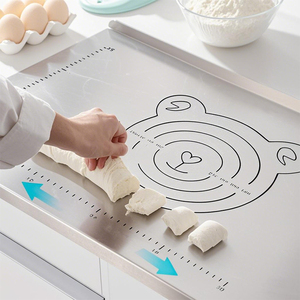 Tavola da pasticceria reversibile in acciaio inossidabile con labbro per arrotolare impastare il tagliere con misure incise - Product Image 1