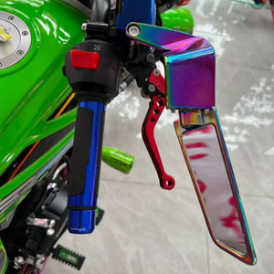 Espejo Retrovisor Frontal RSP Rainbow Wing de Aleación de Aluminio, Ajustable, Gran Angular, Antideslumbrante, Universal para Motocicleta y Scooter, Juego de 2 - Product Image 3