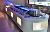 Combinaison commerciale salade Buffet Bar vitrine table moderne hôtel sushi buffet comptoir équipement conception