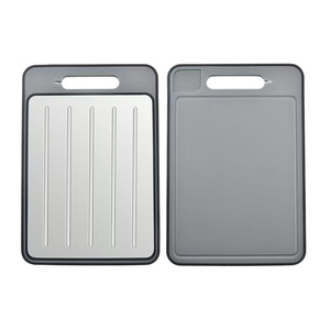 Planche à découper double face en acier inoxydable de qualité industrielle, planche à découper antibactérienne et anti-moisissure en alliage d'aluminium pour la maison - Product Image 2