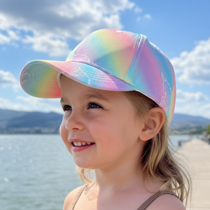 <strong>Childrens</strong> Fashion Colorful Tie-Dye PVC <strong>Baseball</strong> <strong>Cap</strong> Spring Autumn Breathable Personalized Outdoor Sports Sun-Protection - Product Image 2