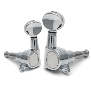 Clavijas de Afinación Ovaladas Pequeñas, Cóncavas, Selladas, para Guitarra Acústica y Eléctrica, Cromadas - Product Image 1