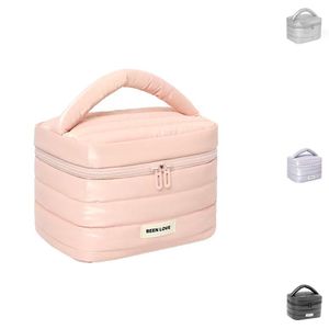 Bolsa de Maquillaje Portátil de Lujo con Logotipo, de Poliéster, con Cierre de Cremallera, para Guardar Cosméticos de Viaje para Mujer - Product Image 1