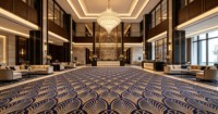 Nouveau design de moquette pour salle de banquet, tapis de prière en laine/nylon – Moquette tuftée moderne de luxe la plus populaire pour couloir d'hôtel intérieur