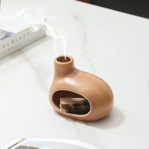 Quemador de Incienso Aromático de Porcelana para Palo Santo, Mini Chimenea Roja, Naranja y Marrón para Palo Santo y Varillas - Product Image 4