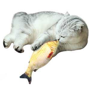 Pez de juguete de simulación para mascotas, hierba gatera de peluche, gatito, carpa, palo divertido para gato - Product Image 1