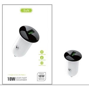 Cargador Rápido para Auto S N, 18W QC3.0, Salida USB - Product Image 1