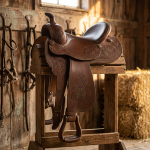 Selle de cheval en cuir de style anglais, prix usine BS International, selle de course, en bois durable, best-seller, couverture de selle pour cheval - Product Image 6