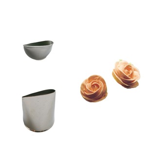 Rose Petal Cake Piping Tip Set 8 Piece Reusable For Cake Decorating Wedding Baking Tools - Product Image 1
