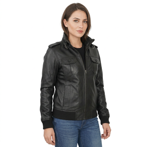 Men's PU Leather Motorcycle Jacket Solid Color Stand Collar Zipper Closure Windproof Moto <b>Biker</b> Style Autumn Wear - Product Image 1