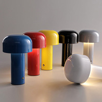 Lampe tactile créative en forme de champignon rechargeable par USB, lampe de bureau miniature décorative en métal de couleur Camelot moderne E26 pour chambres à coucher