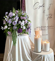 Centres de table de mariage en soie, style moderne et naturel, arrangements floraux, boule de fleurs pour centre de table, fleurs artificielles en gros