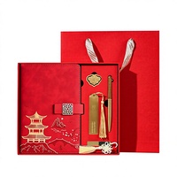 Coffret Cadeau Bloc-Notes Haut de Gamme en Similicuir Style Chinois avec Boucle Fenêtrée A5, Clé USB Souvenir de Grande Valeur, Fabrication Personnalisée Chine